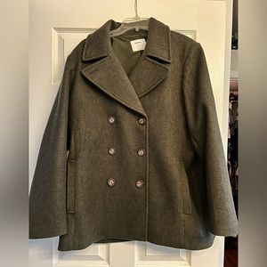 Old Navy Olive Green Peacoat